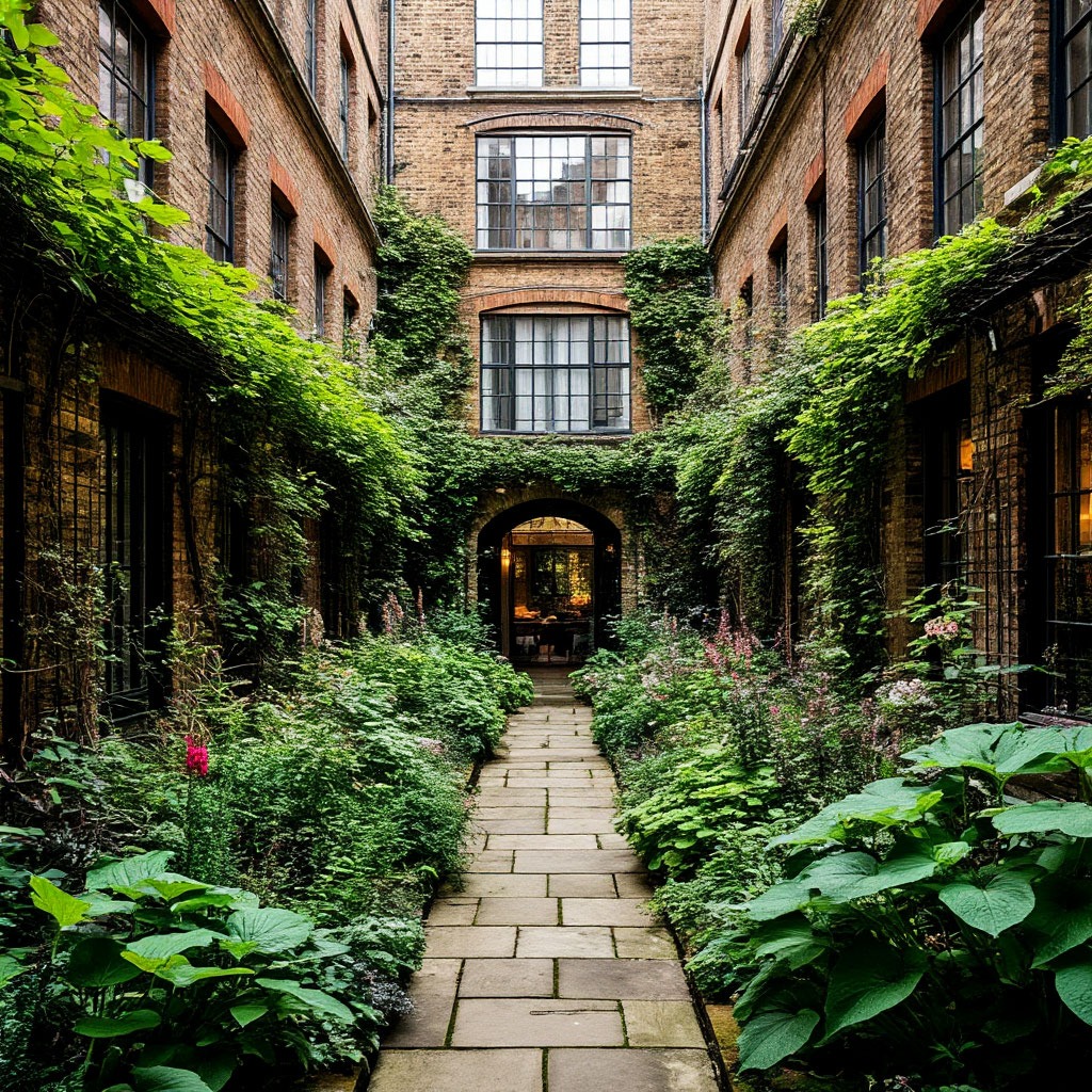 Hidden courtyard garden in the City of London